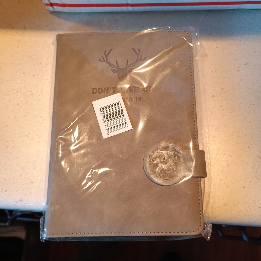 Tan Journal with Deer Design
